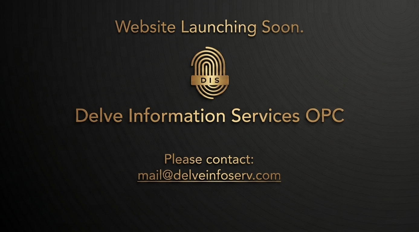 Delve Information Services OPC - Website Launching Soon